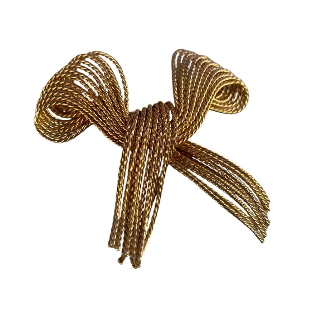 Vintage Bow Tie Brooch 3 inch